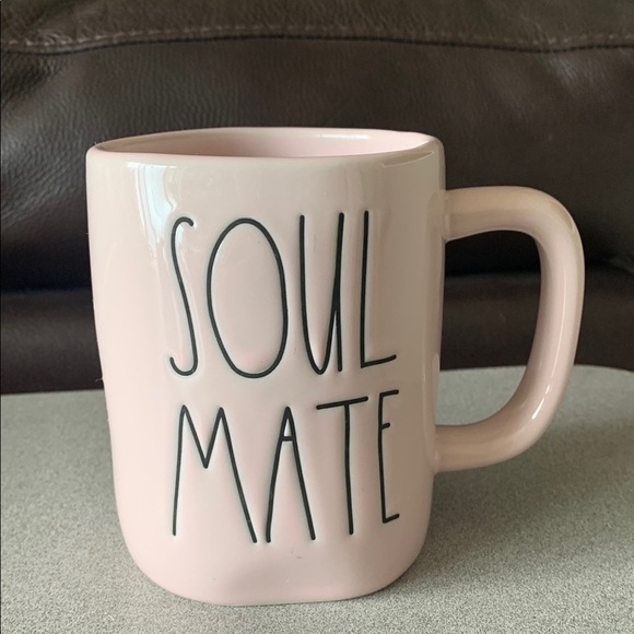 Rae Dunn SOUL MATE Blush Pink Glossy mug Artisan Collection by Magenta GUC - Picture 1 of 7